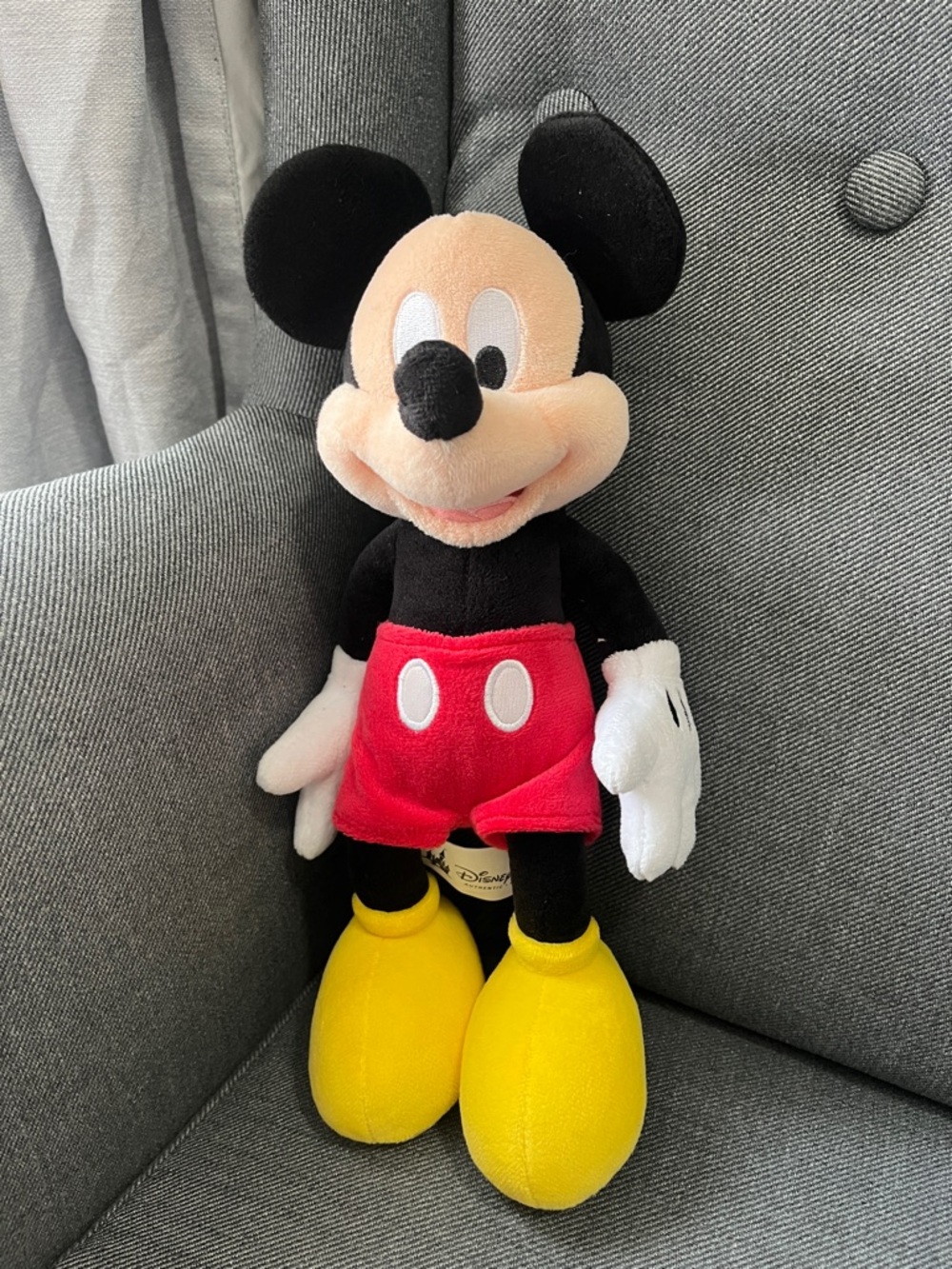 Disney Mickey Mouse Plush - Black, Red, Yellow & White